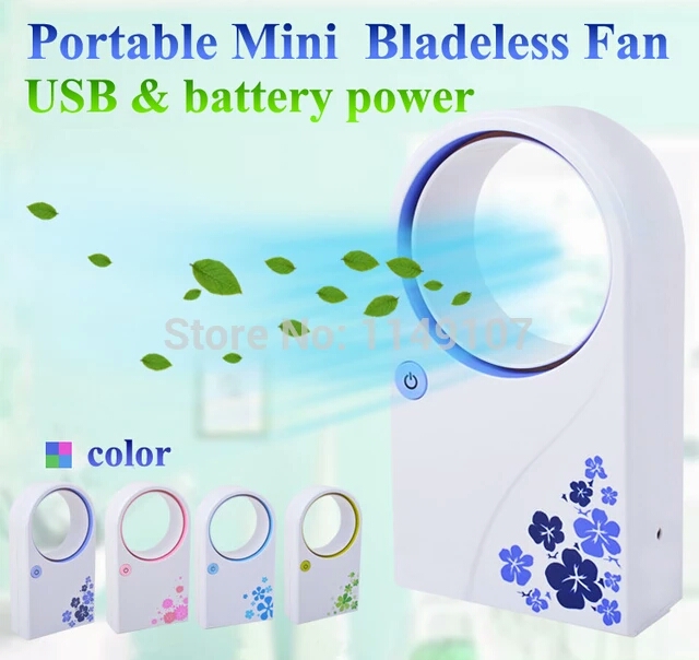 پنکه بدون پره Porablr Mini Bladeless Fan USB & Battery Power